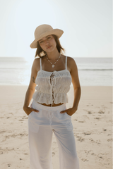 Beach Days Crochet Knit Top