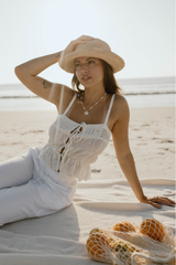 Beach Days Crochet Knit Top